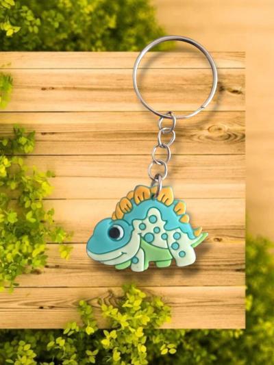 Cute Dinosaur Keychain Charm  Blue Green Stegosaurus - Lakewood, California