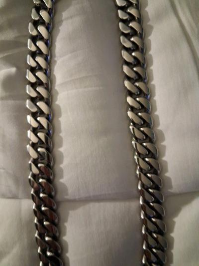 26in Stainless Steel Cuban Necklace - Thumbnail 5