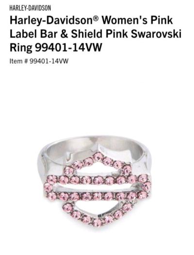 HarleyDavidson Womens Pink Label Bar  Shield Pink Swarovski - Thumbnail 5