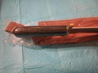 15in Bowie knife with leather sheath - Thumbnail 4