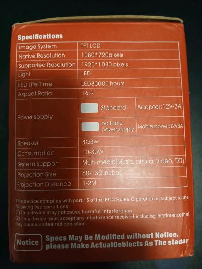 Mini Projector with Stand and YouTube - Thumbnail 7