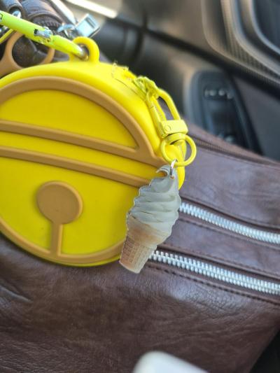 Ice Cream Cone Zipper Charm  Use As Keychain Bag Zippers Coi - Thumbnail 6