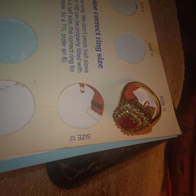 size 11 ruby and diamond s14k hge lind - Thumbnail 6