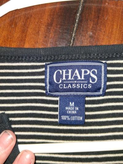 chaps classic black and white shirt - Thumbnail 3