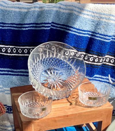 VINTAGE ORIGINAL BOX Cavalier Arcoroc Crystal 7 piece Bowls - Thumbnail 7