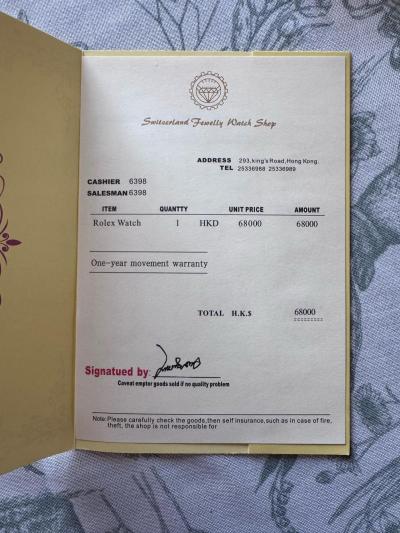 Rolex 41mm dayjust with verification card and receipts - Thumbnail 2