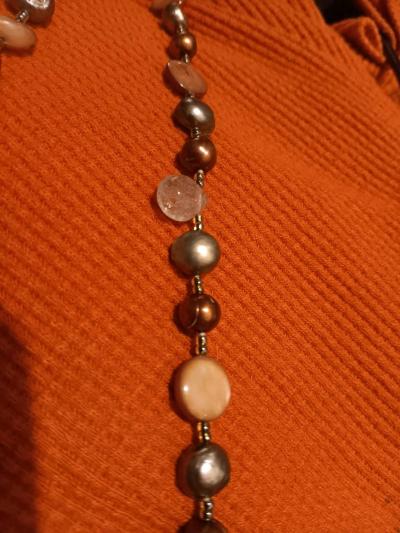 Freshwater pearl and gemstone necklace - Thumbnail 2