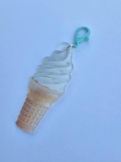 Ice Cream Cone Zipper Charm  Use As Keychain Bag Zippers Coi - Thumbnail 2