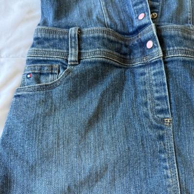 Tommy Hilfiger Girls Size 10 Denim Shirt Dress  Short Sleeve - Thumbnail 4