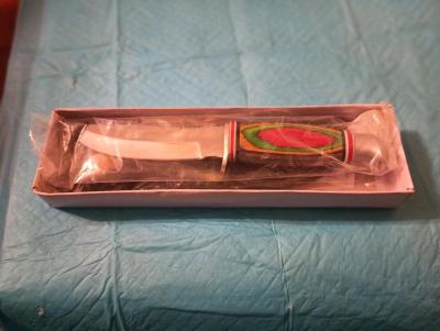 Bowie hunting Knife with leather sheath - Thumbnail 3