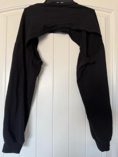 Papaya Limited Edition CutOut Cropped Sweatshirt  Black Long - Thumbnail 3