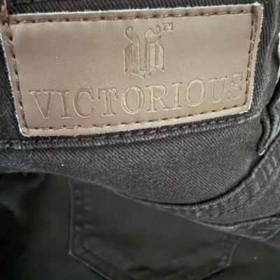 Victorious Mens Black Stretch Denim Jeans W36 L30  Cotton - Thumbnail 6