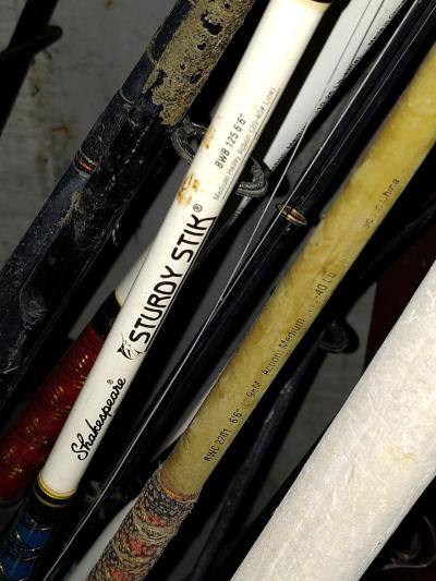 15 foot Grumman aluminum canoe fishing poles and tackle kit - Thumbnail 7
