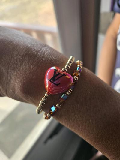 2pc Gold Filled Crystal Beaded Bracelet set