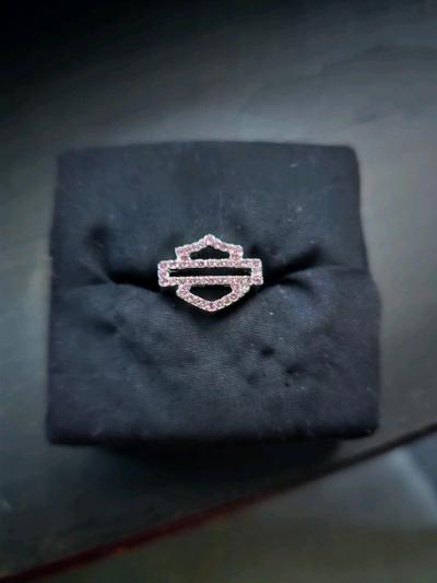 HarleyDavidson Womens Pink Label Bar  Shield Pink Swarovski - Thumbnail 4