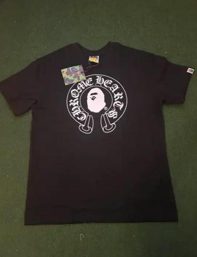 Bape x Chrome Hearts Black Shirt Size Large - Thumbnail 2