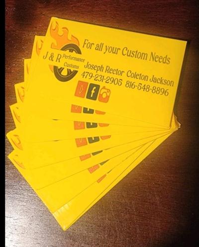 Custom laminated business cards