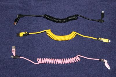 4in1 Fast Charging Coiled Cable USBC Lightning Car Charger 3 - Thumbnail 3