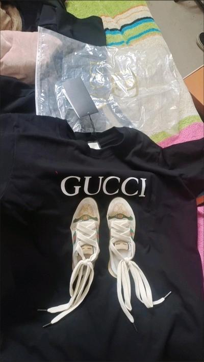 black t shirt with screenr shoes - San Diego, California