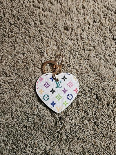 Louis vuitton multicolor heart Keychain
