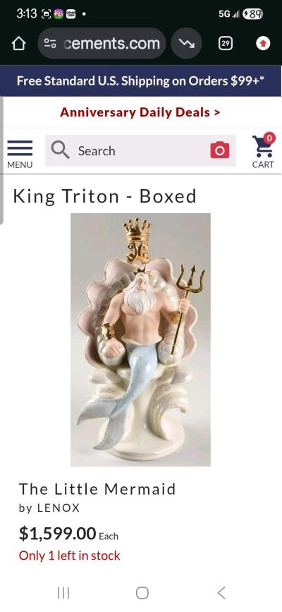 Disney Showcase Collection King Triton - Thumbnail 2