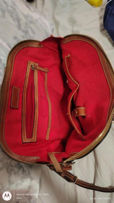 Dooney and Burke black purse with red in lining - Thumbnail 6