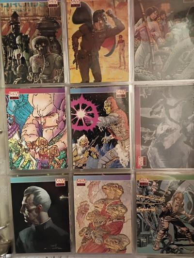 Star wars cards from 80s and 90s