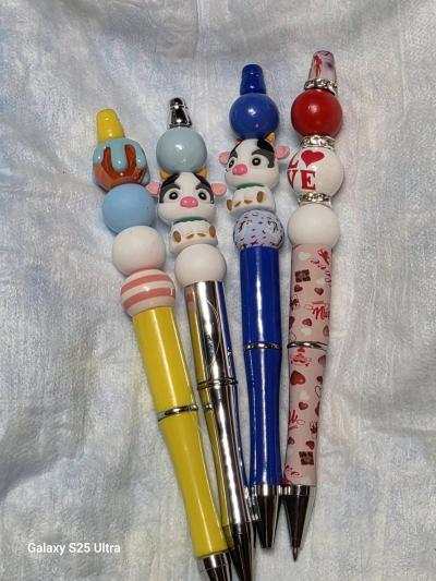 beaded pens keychains pencils - Thumbnail 6