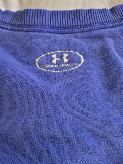 Under Armour Youth LG Blue Crewneck Sweatshirt Big Logo - Thumbnail 4