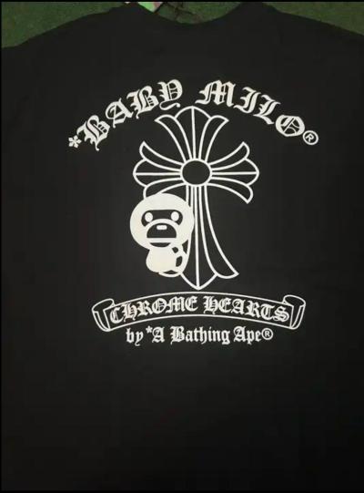 Bape x Chrome Hearts Black Shirt Size Large - Thumbnail 3