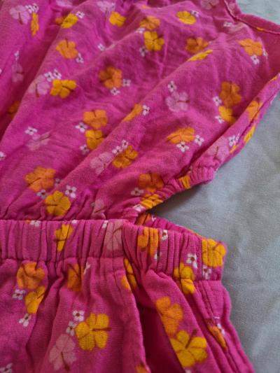 Girls Cat Jack Pink Floral Jumpsuit Size L 1012 NWT Pockets - Thumbnail 3