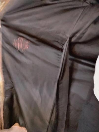 luxurious full length striped raccoon coat - Thumbnail 6