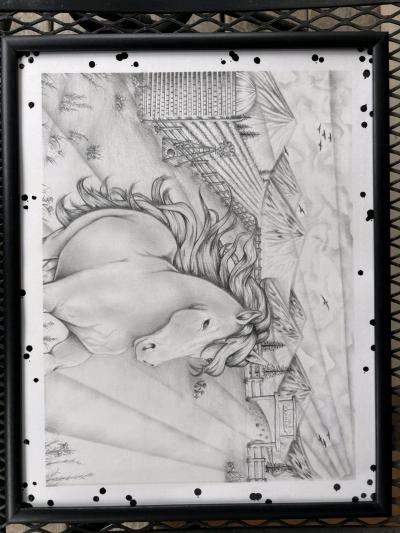 Freedom Beyond the Fence IFlagship Original 11x14 - Elkader, Iowa