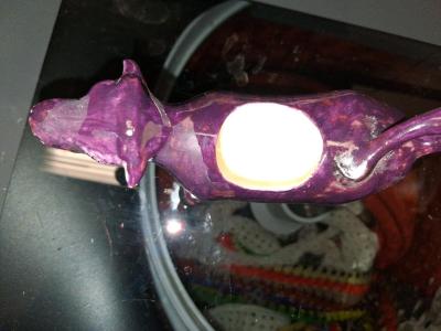 rare marked brayton laguna pottery purple cow creamer - Thumbnail 2