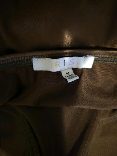 Brown Satin Fitted Mini Dress Size M Adjustable Straps - Thumbnail 3