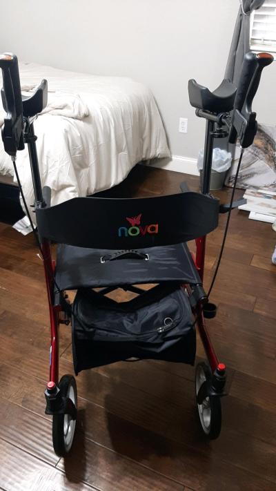 Nova Upright Folding Mobility Chair with Seat - Thumbnail 1