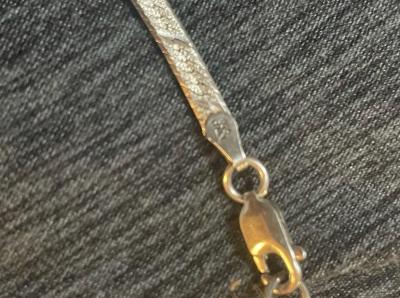 Italian 925 Silver Herringbone with Weighted Clasp - Thumbnail 7