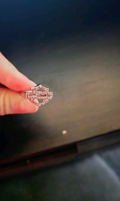 HarleyDavidson Womens Pink Label Bar  Shield Pink Swarovski - Hardin, Texas