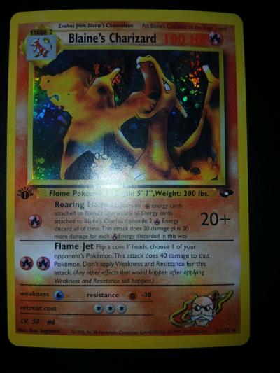 1st Edition Holo Blaines Charizard - Thumbnail 2