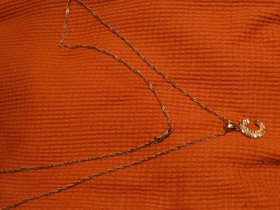 Letter C pendant with necklace - Thumbnail 2