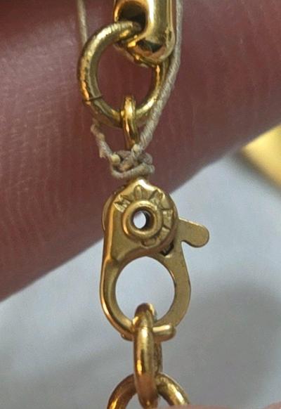 Monet Gold Tone Leaf Pendant Necklace on Black Cord - Thumbnail 3