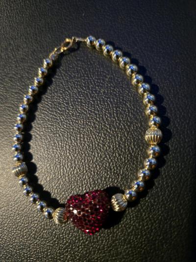 14kt Gold filled Crystal Beaded Bracelet - Thumbnail 3