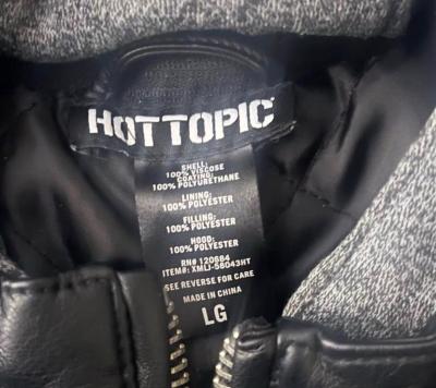 MENS HOODED FAUX LEATHER JACKET - Thumbnail 4