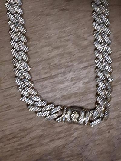 Double side of the chain gold in back and dimons in front - Thumbnail 3