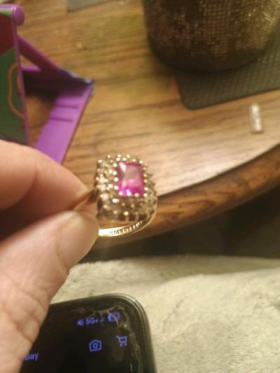 size 11 ruby and diamond s14k hge lind - Thumbnail 3