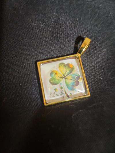 lucky clover keychain or pendant - Thumbnail 3