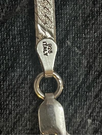Italian 925 Silver Herringbone with Weighted Clasp