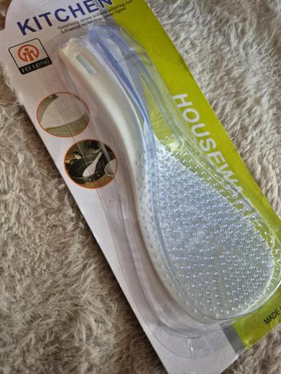 White Rice Paddle Spoon  NonStick Textured Rice Server - Thumbnail 3