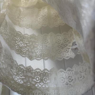 Romantic VintageInspired Ivory Lace HighNeck Blouse Sheet - Thumbnail 3
