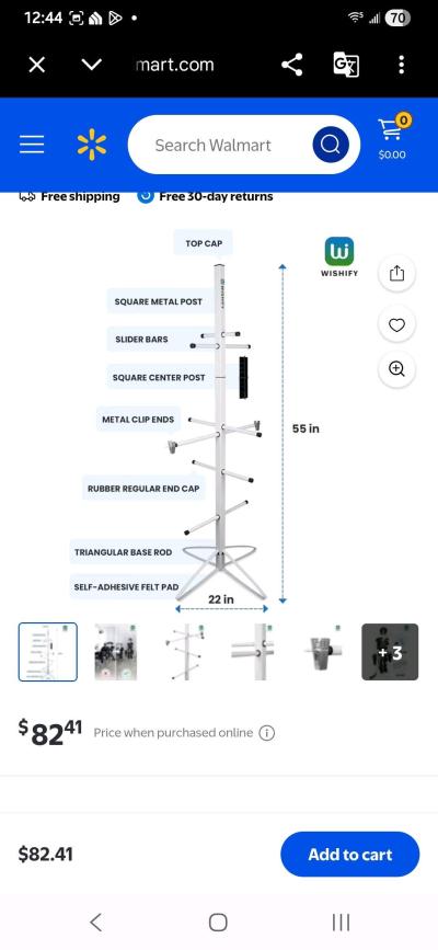 hockey uniform rack or a hat rack coat rack - Thumbnail 4